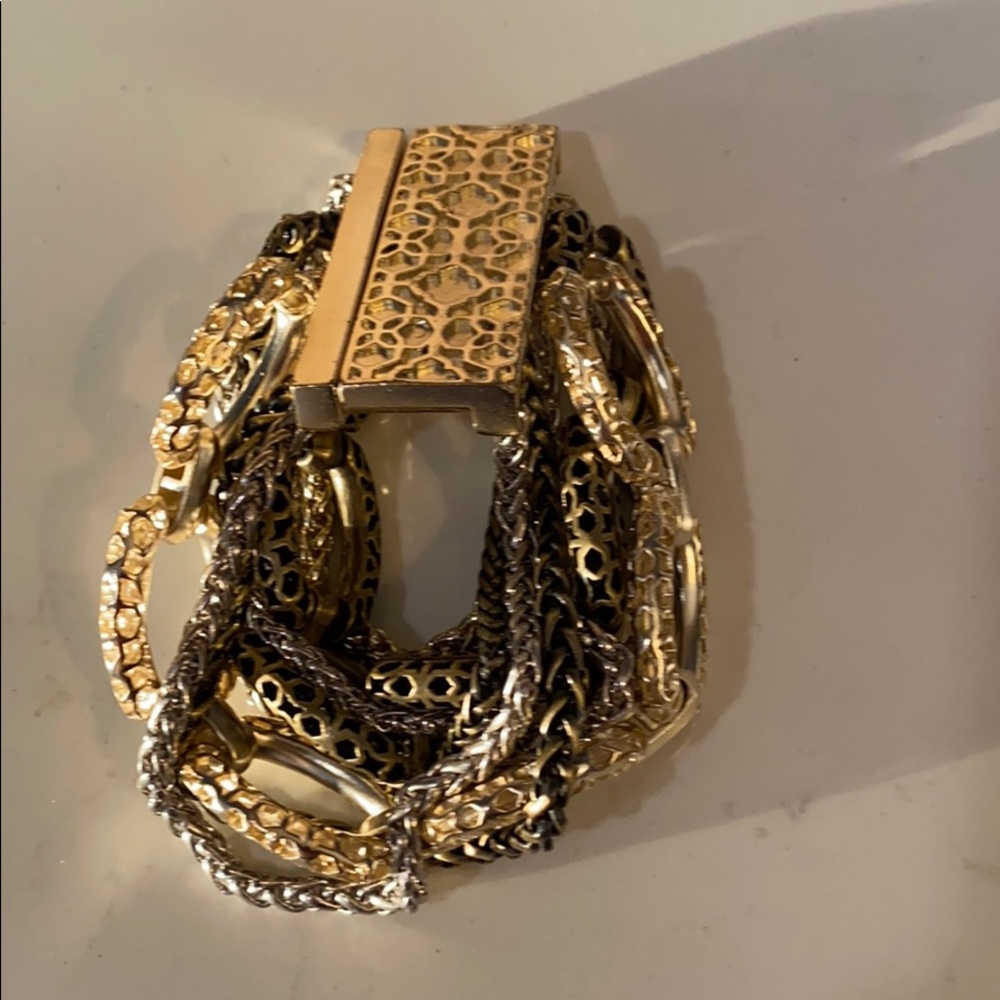 Kendra Scott mixed metals chain bracelet gold